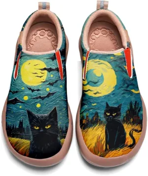 Onehorse Kids Halloween Painted Shoes for Boys Girls Loafers Slip-On House School Sneakers Walking Casual Travel