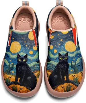 Onehorse Kids Halloween Painted Shoes for Boys Girls Loafers Slip-On House School Sneakers Walking Casual Travel