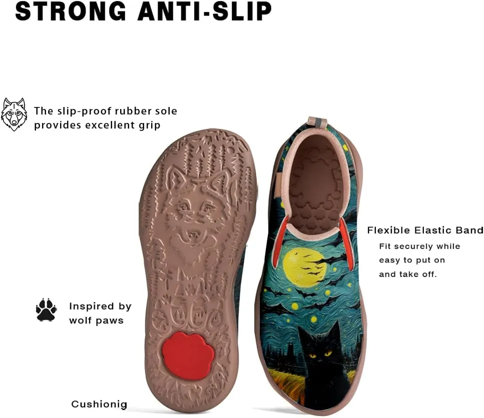 Onehorse Kids Halloween Painted Shoes for Boys Girls Loafers Slip-On House School Sneakers Walking Casual Travel