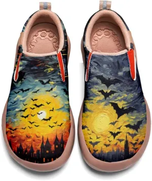 Onehorse Kids Halloween Painted Shoes for Boys Girls Loafers Slip-On House School Sneakers Walking Casual Travel