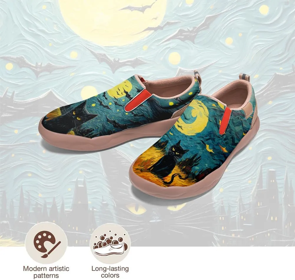 Onehorse Kids Halloween Painted Shoes for Boys Girls Loafers Slip-On House School Sneakers Walking Casual Travel