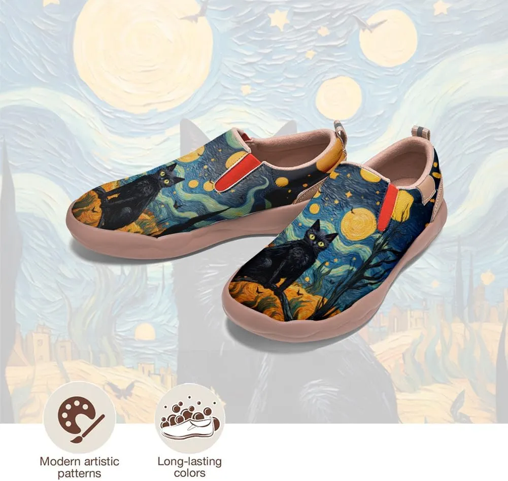 Onehorse Kids Halloween Painted Shoes for Boys Girls Loafers Slip-On House School Sneakers Walking Casual Travel
