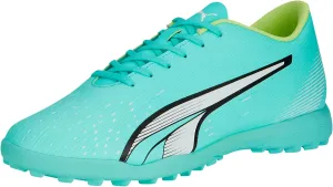 PUMA Mens Ultra Play Turf Trainer Soccer Cleats, Electric Peppermint-PUMA Mens White-Fast Yellow, 8