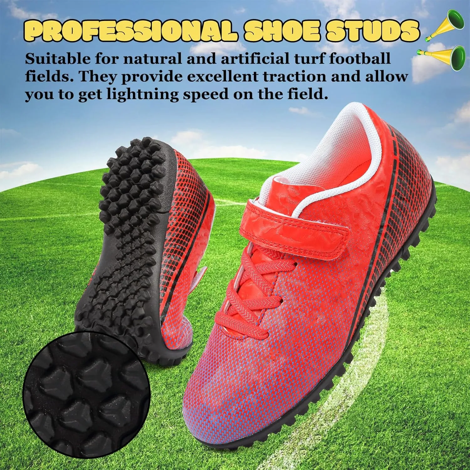 RDGO Boys Girls Soccer Cleats Indoor Soccer Shoes (Little Kid/Big Kid) TF