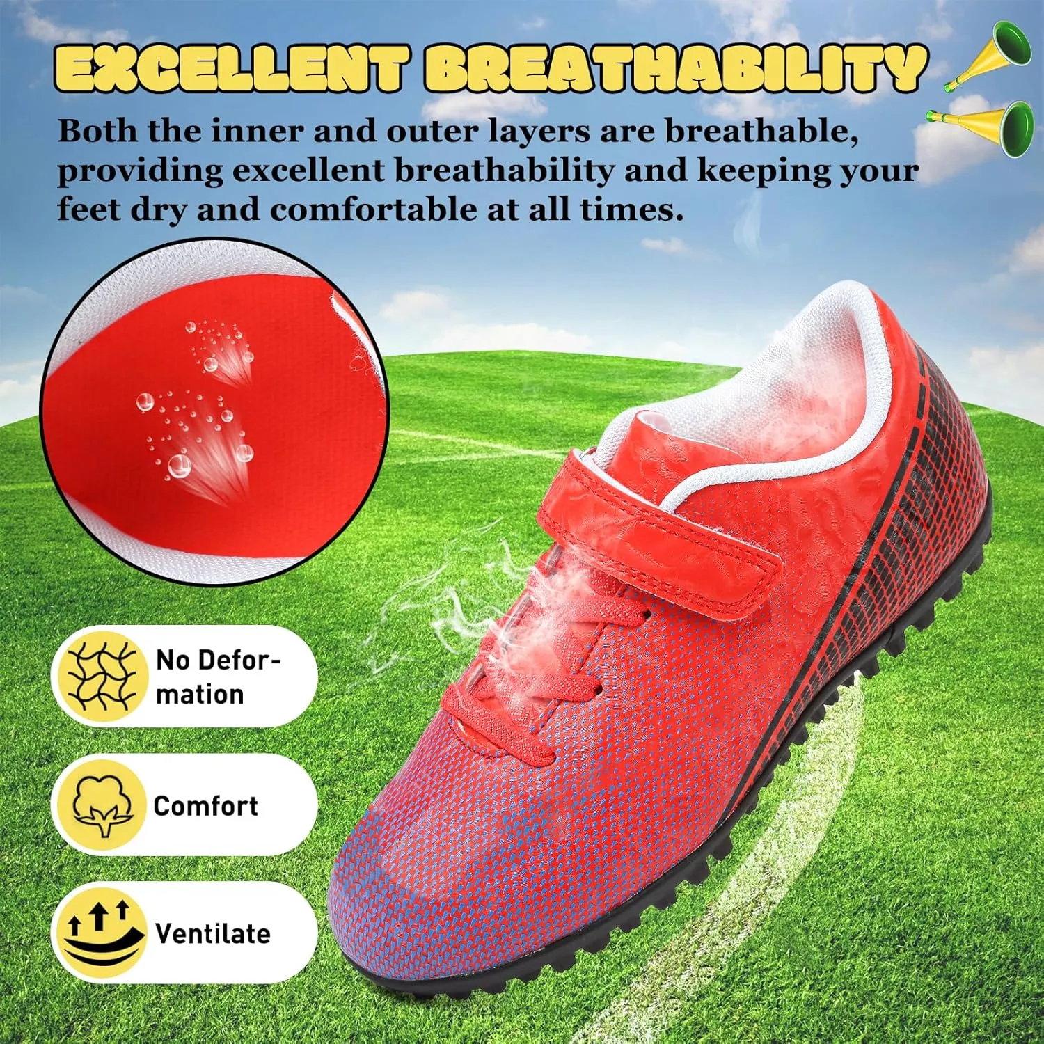 RDGO Boys Girls Soccer Cleats Indoor Soccer Shoes (Little Kid/Big Kid) TF
