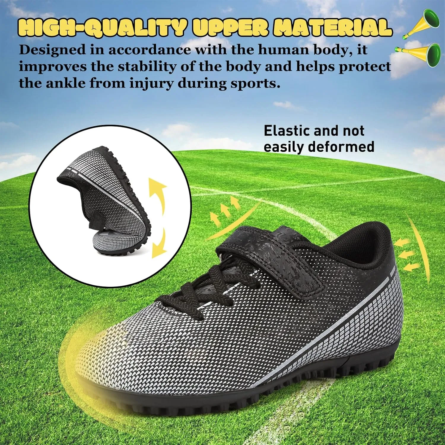 RDGO Boys Girls Soccer Cleats Lace Up Cleats(Little Kid/Big Kid)/AG