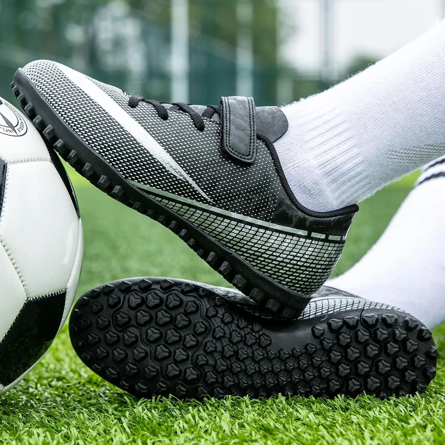 RDGO Boys Girls Soccer Cleats Lace Up Cleats(Little Kid/Big Kid)/AG