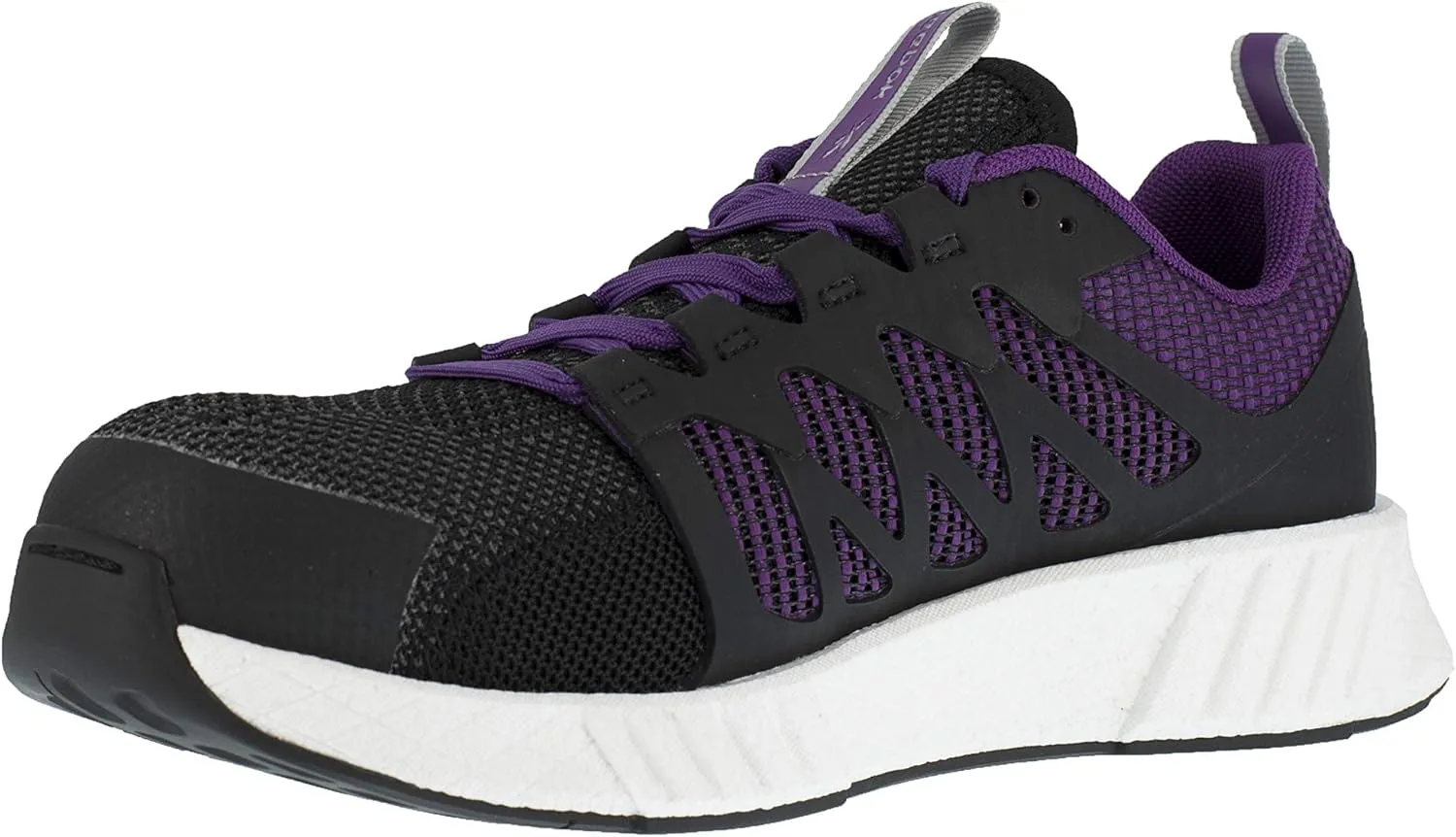 Reebok Women's Rb431 Fusion Flexweave Safety Composite Toe Athletic Work Shoe Black and Grey Industrial