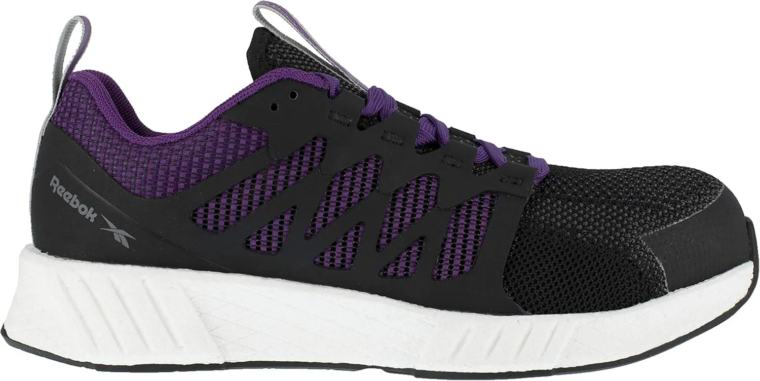 Reebok Women's Rb431 Fusion Flexweave Safety Composite Toe Athletic Work Shoe Black and Grey Industrial