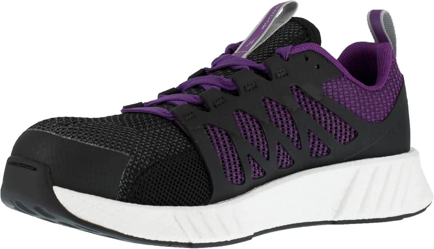 Reebok Women's Rb431 Fusion Flexweave Safety Composite Toe Athletic Work Shoe Black and Grey Industrial