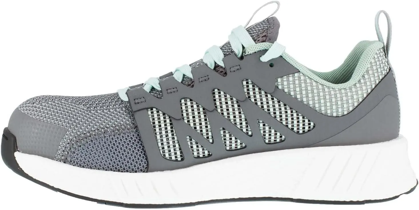 Reebok Women's Rb431 Fusion Flexweave Safety Composite Toe Athletic Work Shoe Black and Grey Industrial