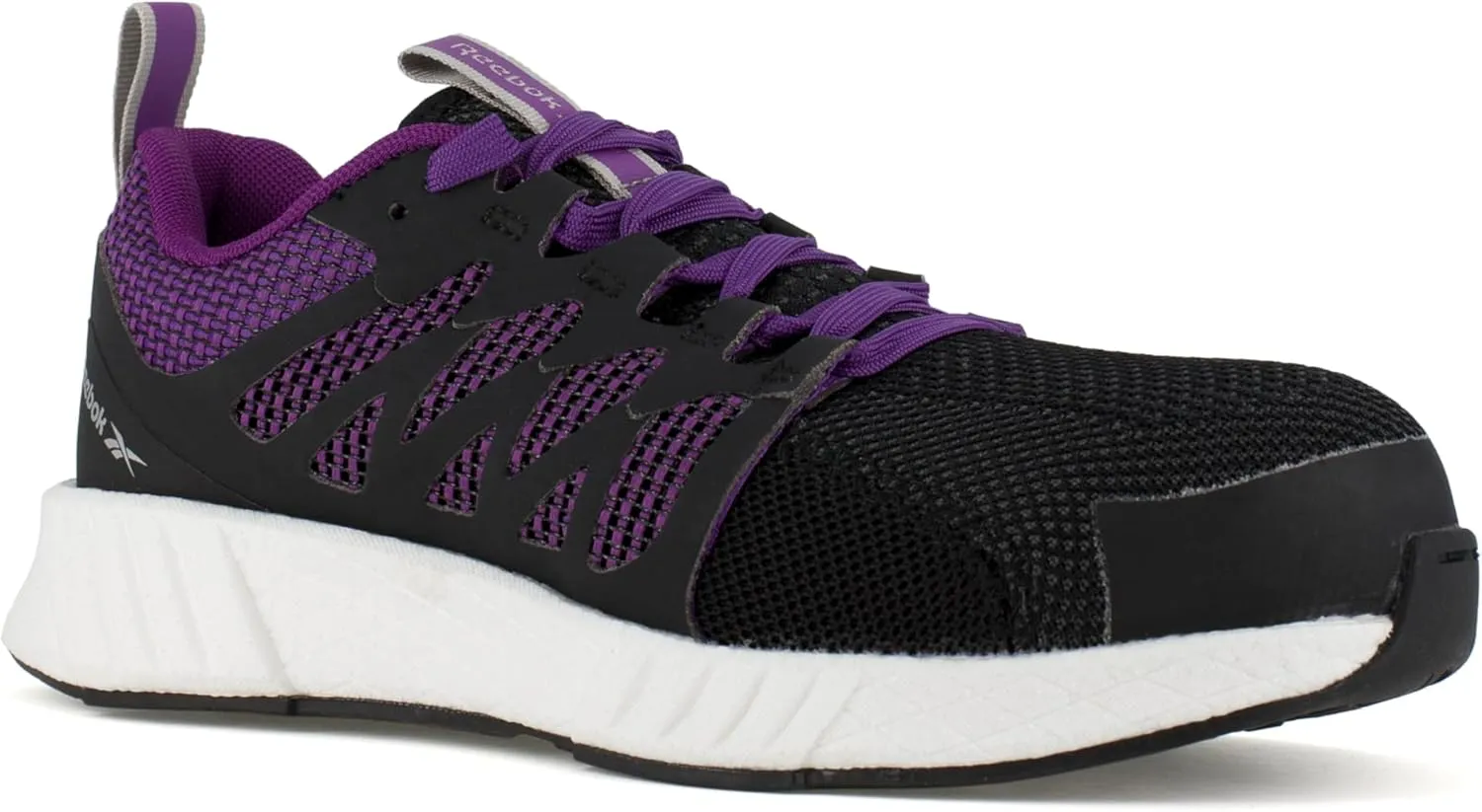 Reebok Women's Rb431 Fusion Flexweave Safety Composite Toe Athletic Work Shoe Black and Grey Industrial
