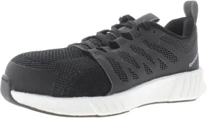 Reebok Women's Rb431 Fusion Flexweave Safety Composite Toe Athletic Work Shoe Black and Grey Industrial