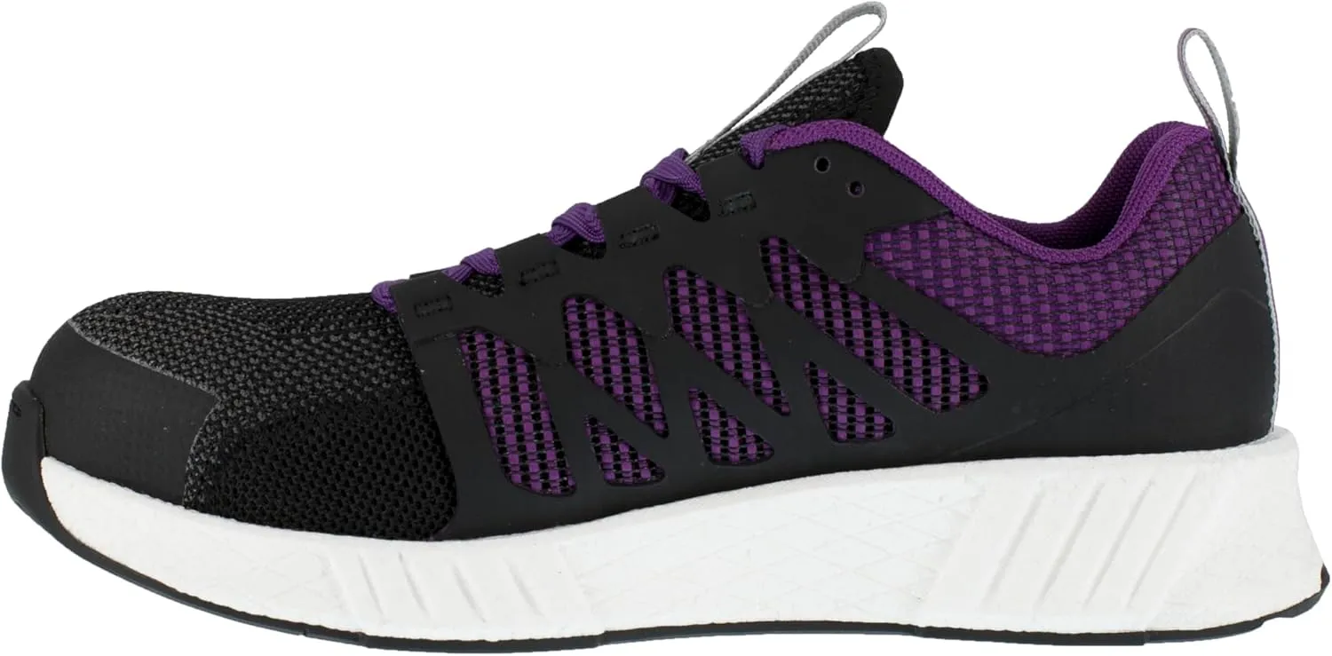 Reebok Women's Rb431 Fusion Flexweave Safety Composite Toe Athletic Work Shoe Black and Grey Industrial