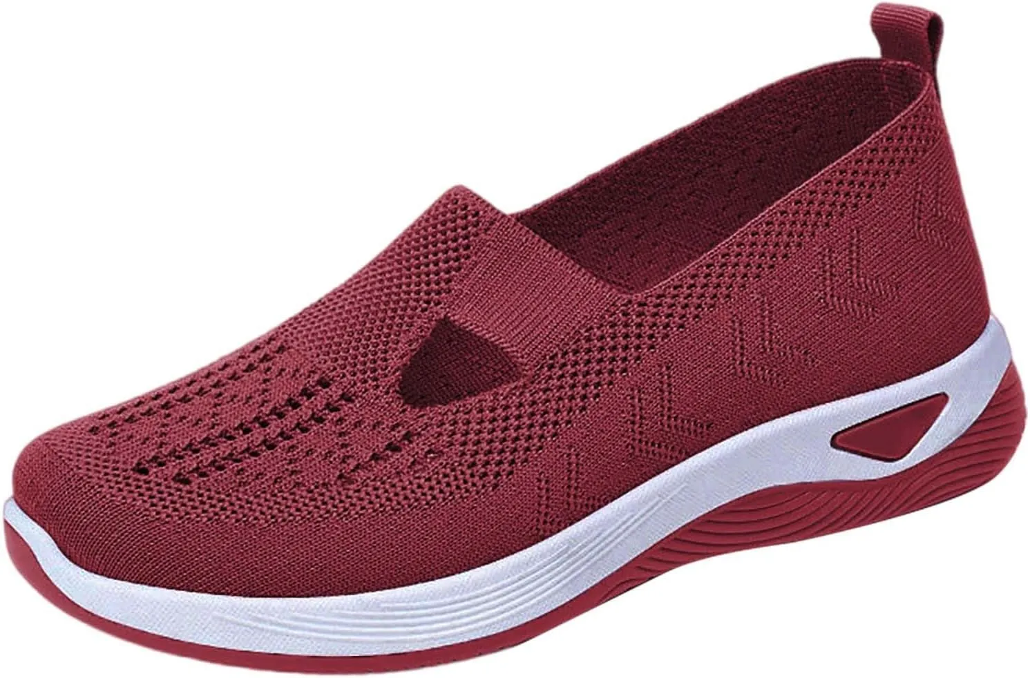 Running Shoes for Men Slip On Sneakers Women Arch Support Womens Loafers Wide Width Fashion Round Toe Womens Christmas Shoes Comfort Cute Casual Slip On Lightweight
