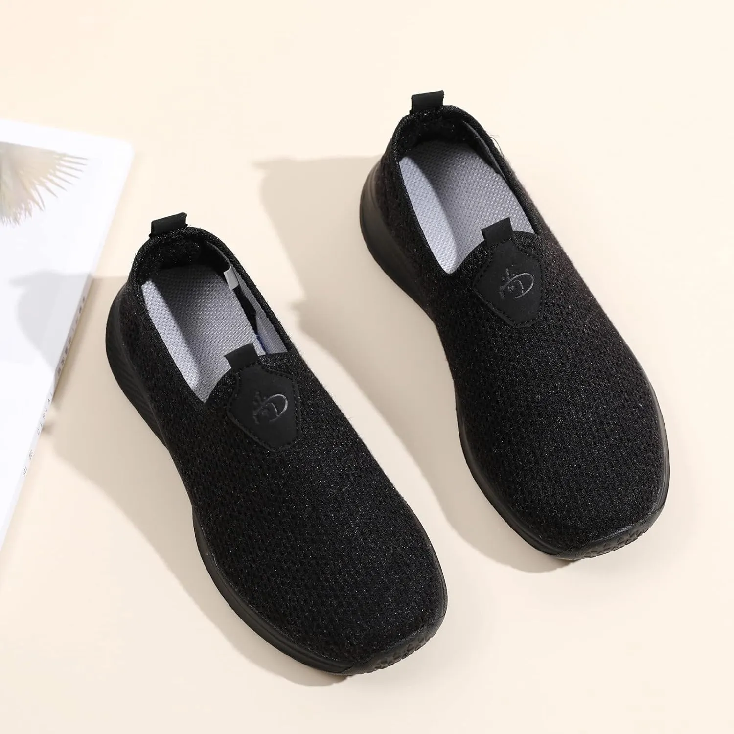 Running Shoes Womens Lightweight Sneakers for Women Womens Athletic Shoes Comfortable Dressy Slip on Mens Loafers Casual Slip On White Leather Sneakers for Women