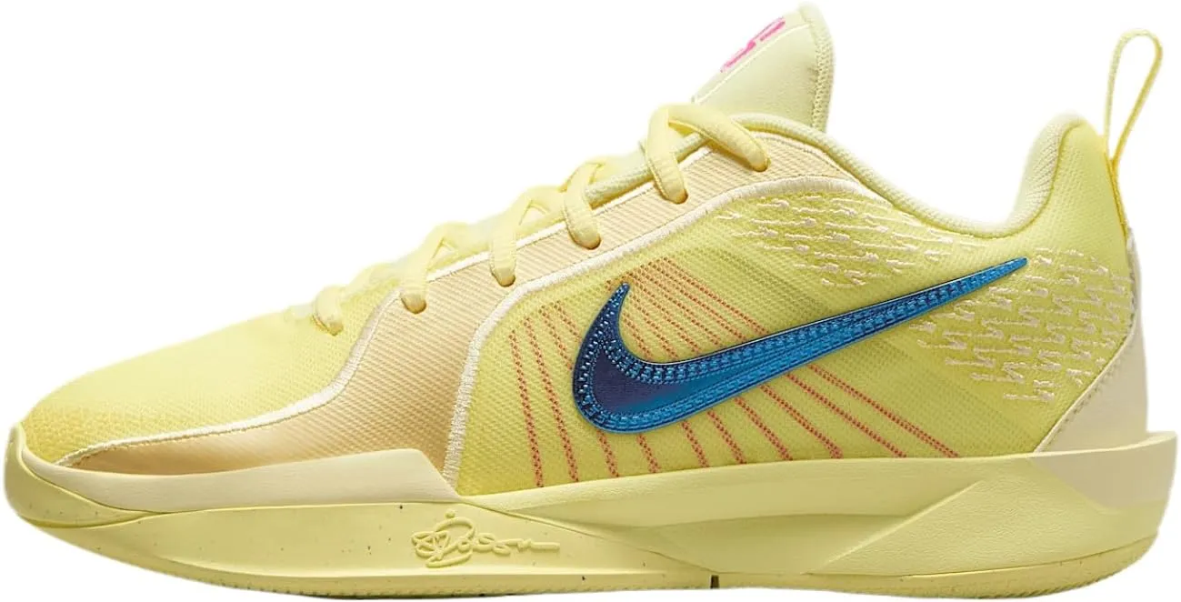 Sabrina 2 "Court Vision Big Kids' Basketball Shoes (FQ7376-800, Citron Tint/Alabaster/Laser Fuchsia/Royal Pulse)