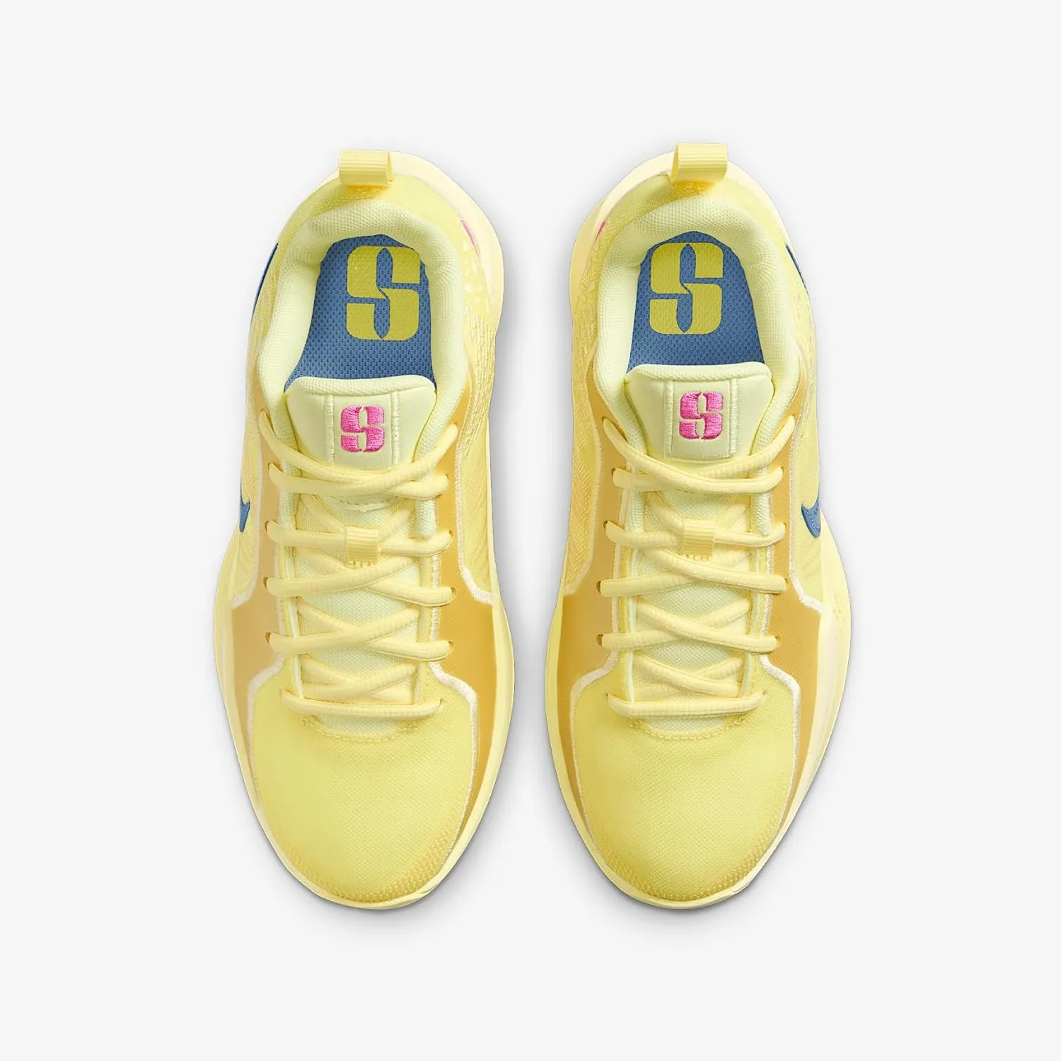Sabrina 2 "Court Vision Big Kids' Basketball Shoes (FQ7376-800, Citron Tint/Alabaster/Laser Fuchsia/Royal Pulse)