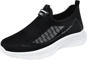 SBGMoSJ Running Shoes for Women Black Slip On Walking Sneakers for Women 2023 Wide Black Sneakers for Women Dressy Comfortable Sneakers for Women Size 8 Wide Width Women Walking Shoes Slip On