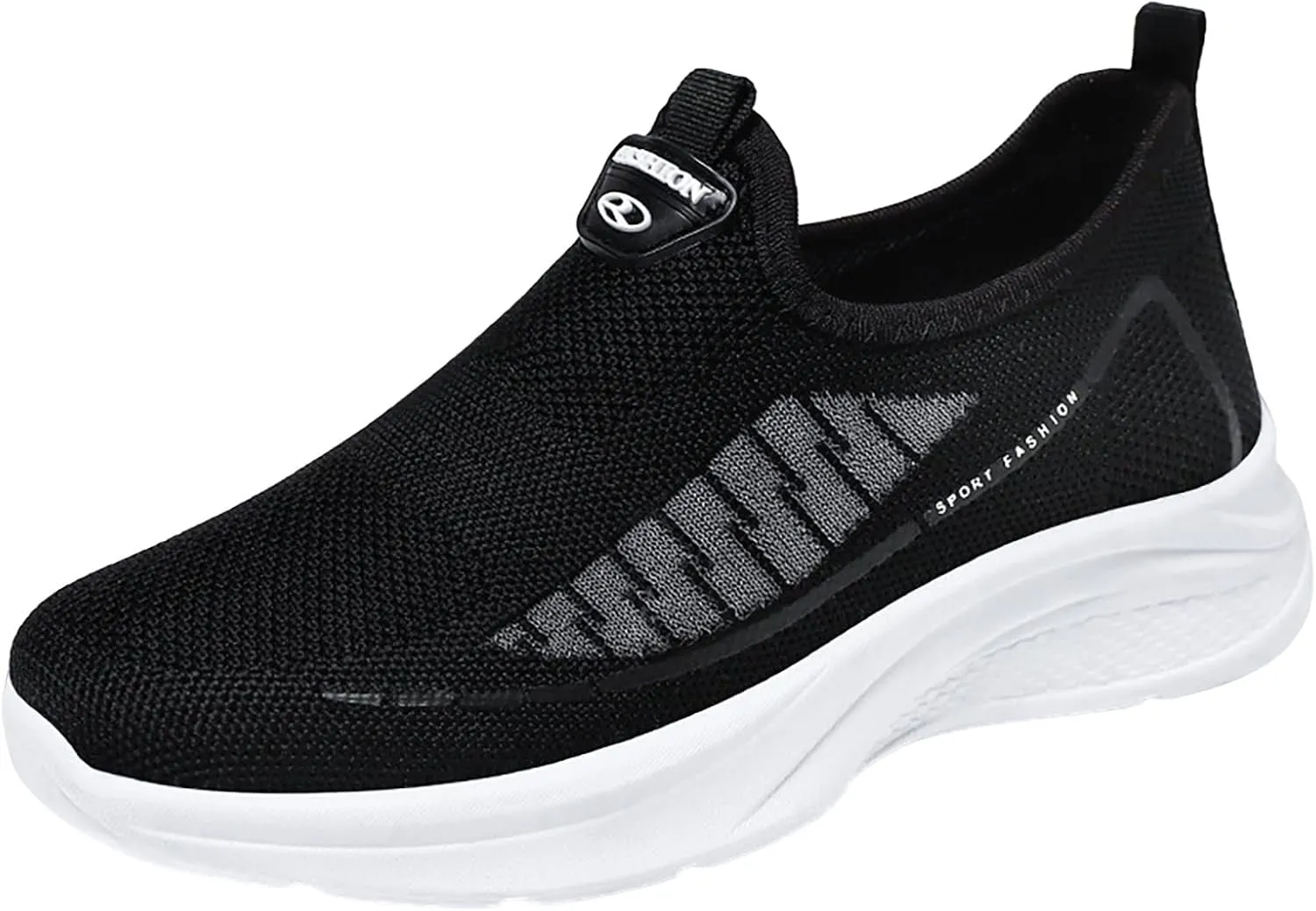 SBGMoSJ Running Shoes for Women Black Slip On Walking Sneakers for Women 2023 Wide Black Sneakers for Women Dressy Comfortable Sneakers for Women Size 8 Wide Width Women Walking Shoes Slip On