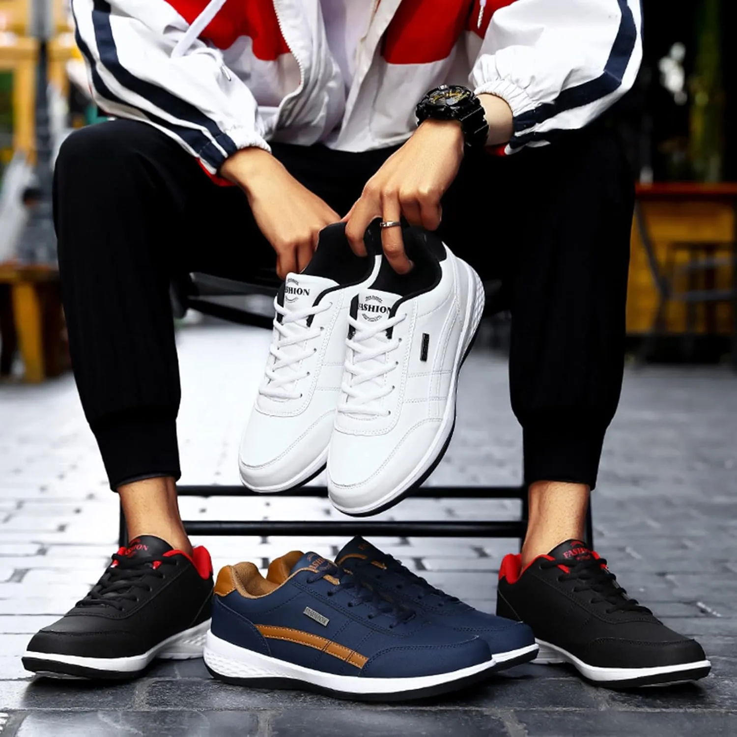 SBGMoSJ Womens White Platform Sneakers High Top Platform Shoes Slip On Shoes Women Winter Outdoor Casual Shoes for Women 5.5 Walking Shoes Women Wide Toe Box Slip On Shoes for Women