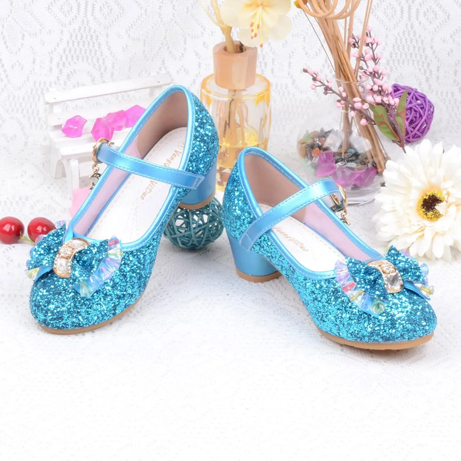 Shoes for Girls, 5-13 Years Infant Kids Baby Girls Pearl Crystal Bling Bowknot Single Princess Shoes Sandals