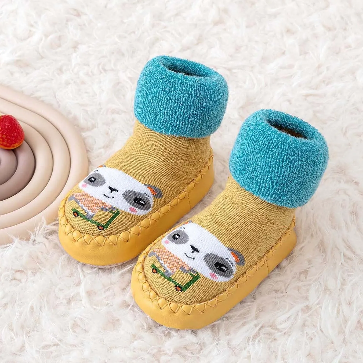 Shoes for Kids,Autumn Winter Children Toddler Shoes Flat Bottom Non Slip Socks Shoes Warm Cartoon Pattern Cute Shoes