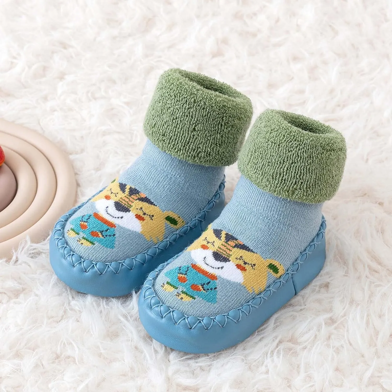 Shoes for Kids,Autumn Winter Children Toddler Shoes Flat Bottom Non Slip Socks Shoes Warm Cartoon Pattern Cute Shoes