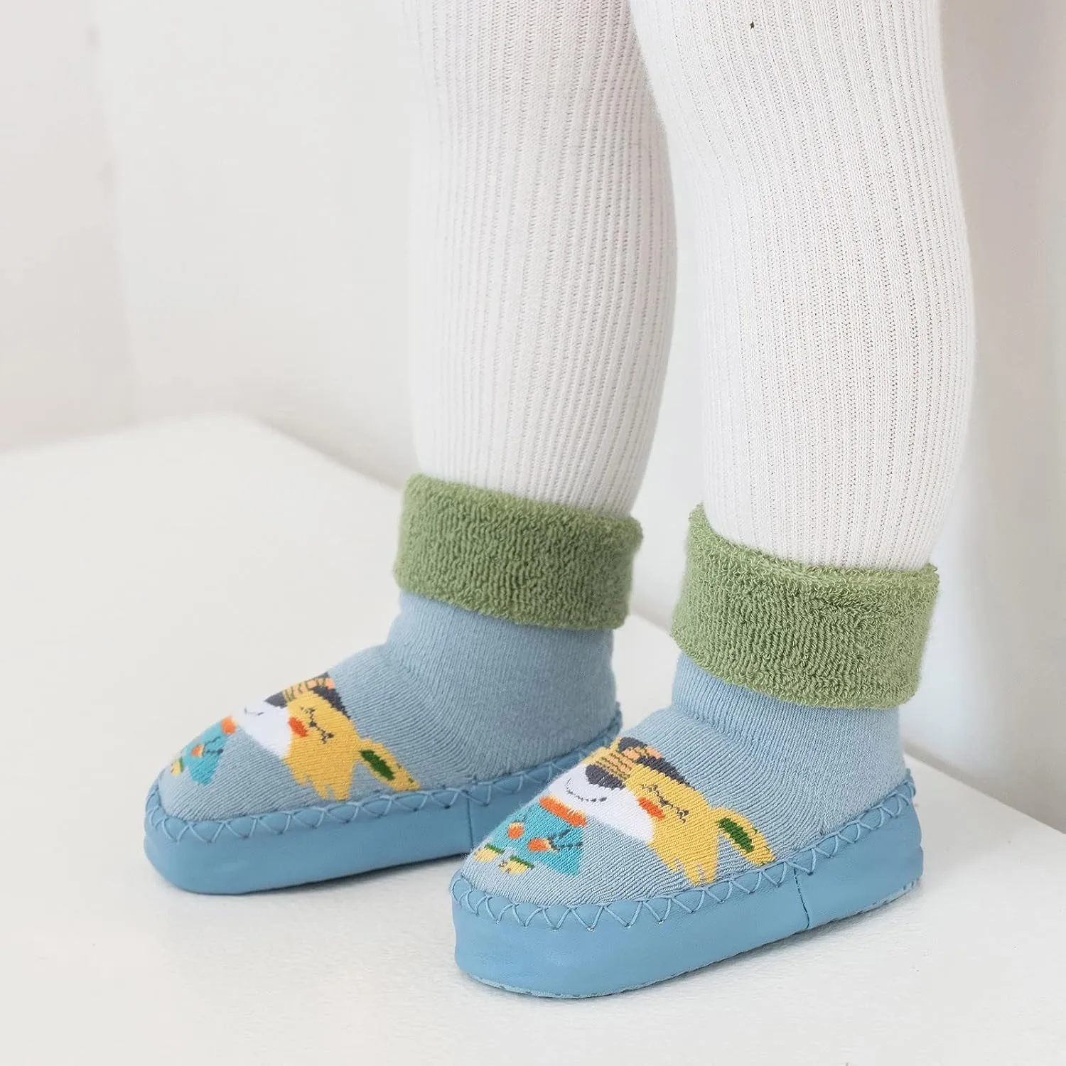 Shoes for Kids,Autumn Winter Children Toddler Shoes Flat Bottom Non Slip Socks Shoes Warm Cartoon Pattern Cute Shoes