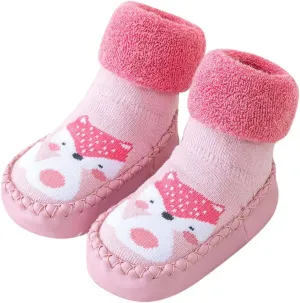 Shoes for Kids,Autumn Winter Children Toddler Shoes Flat Bottom Non Slip Socks Shoes Warm Cartoon Pattern Cute Shoes