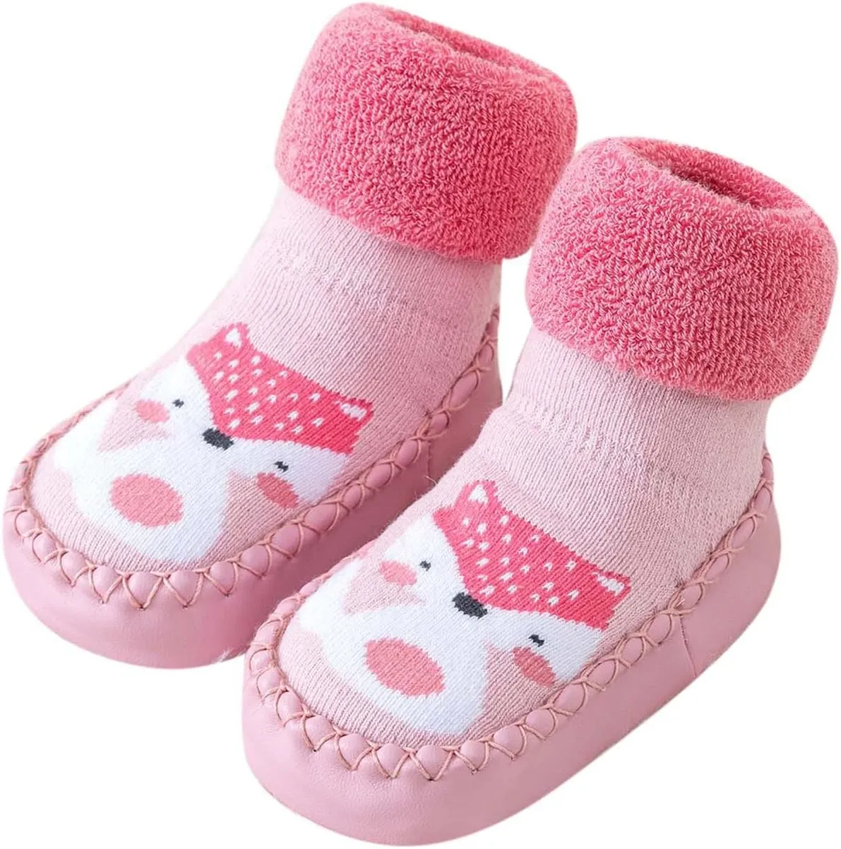 Shoes for Kids,Autumn Winter Children Toddler Shoes Flat Bottom Non Slip Socks Shoes Warm Cartoon Pattern Cute Shoes