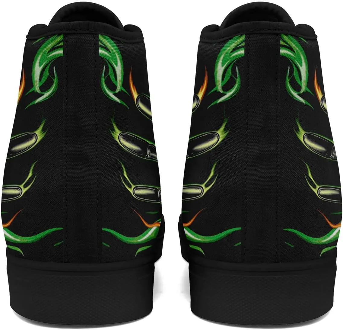 Skull Canvas Shoes High Tops Sneaker Lace Up Casual Walking Shoes Fashion Tennis Shoes