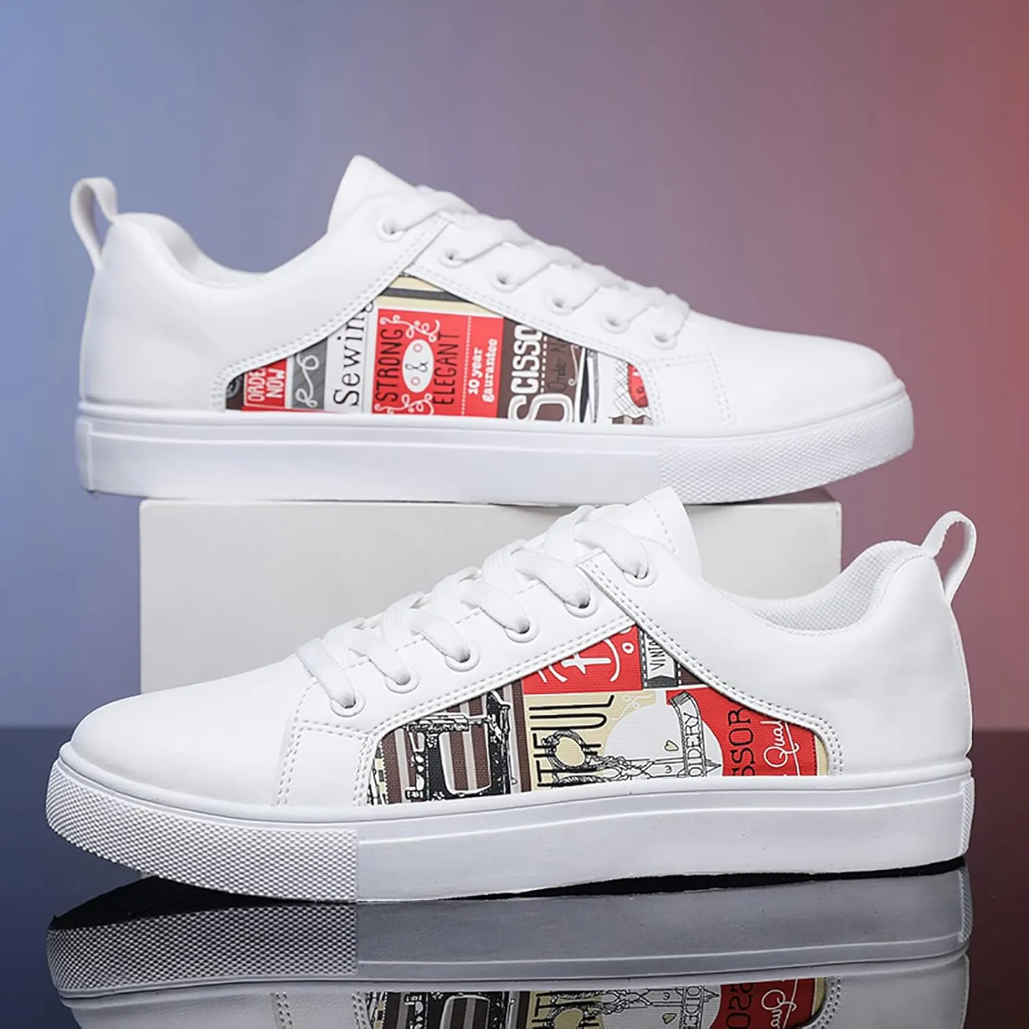 Slip On Casual Shoes Women's Sneakers in White in Wide Width Work Shoes Women Slip on Non Slip Low Top Casual Loafers for Women Dressy Womens White Sneakers