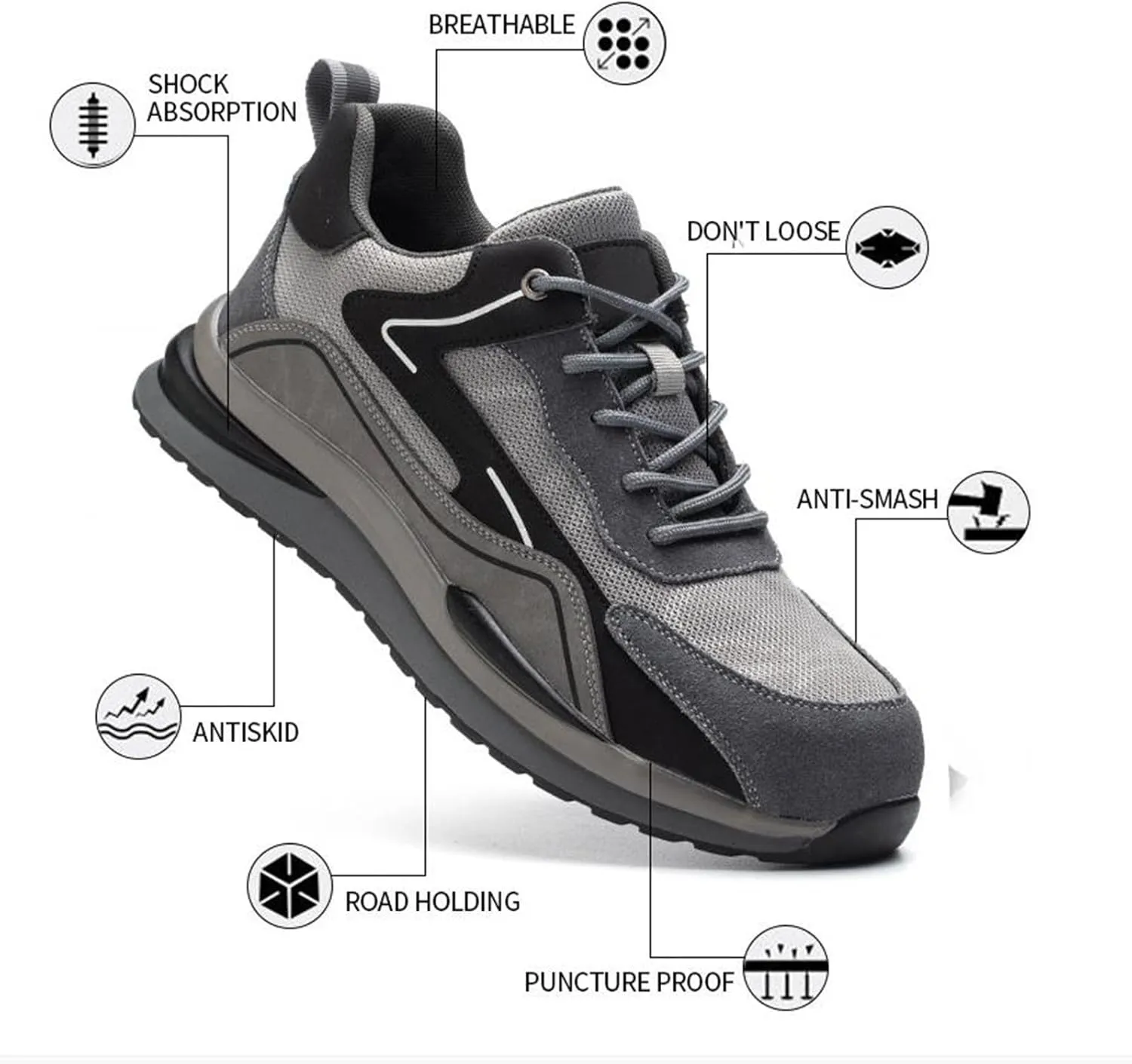 Slip On Sneakers Men Wide Width Womens Running Shoes Mens Casual Sneakers Lightweight Round Toe Slip On Casual Black Loafers Women Platform White Sneakers for Women