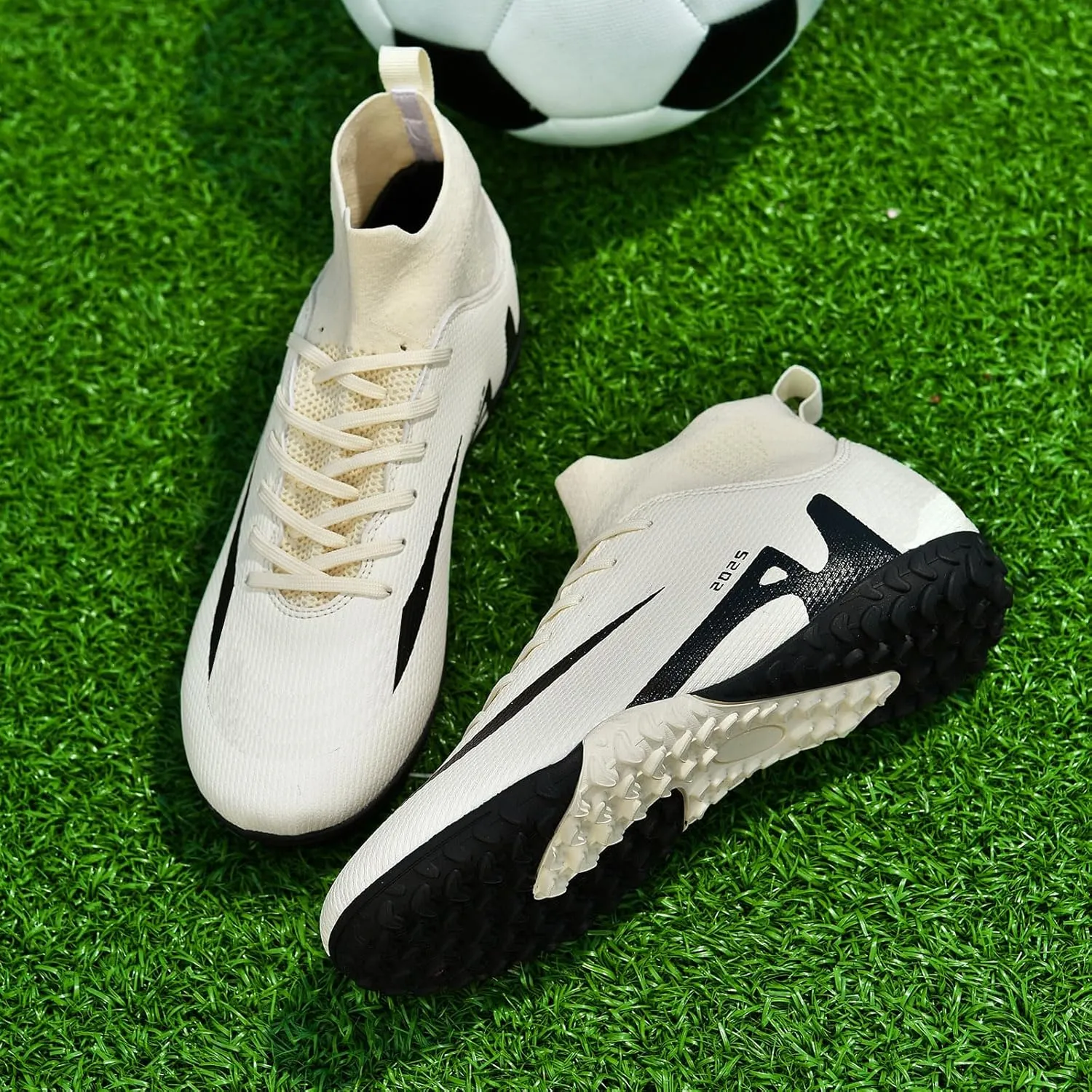 Soccer Cleats for Mens Womens Indoor Soccer Shoes Unisex Baseball Turf Shoes Youth Rugby Shoes Adult AG FG TF Football Boots Wide Training Sneaker