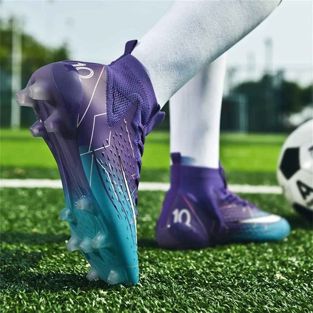 Soccer Cleats for Mens Womens Soccer Shoes High top Outdoor Footall Boots Ankle Professional Training Sneakers