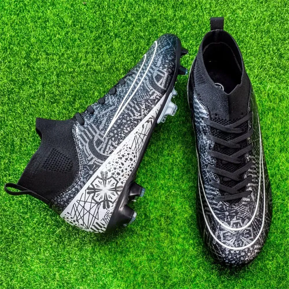 Soccer Cleats for Mens Womens Soccer Shoes High top Outdoor Footall Boots Ankle Professional Training Sneakers