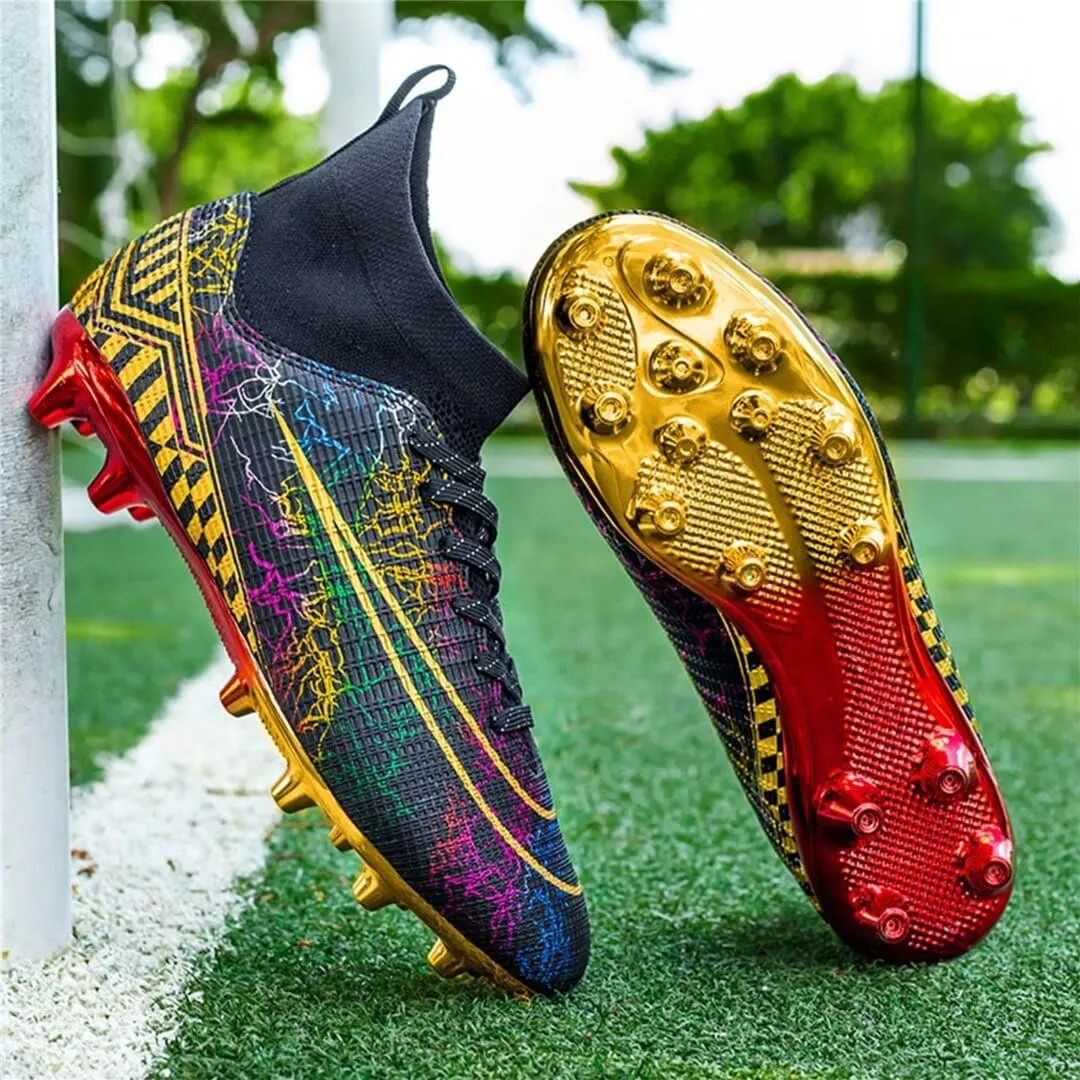 Soccer Cleats for Mens Womens Soccer Shoes High top Outdoor Footall Boots Ankle Professional Training Sneakers