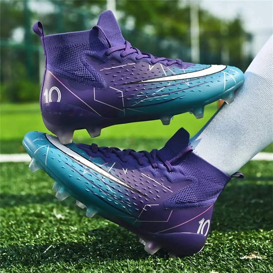 Soccer Cleats for Mens Womens Soccer Shoes High top Outdoor Footall Boots Ankle Professional Training Sneakers