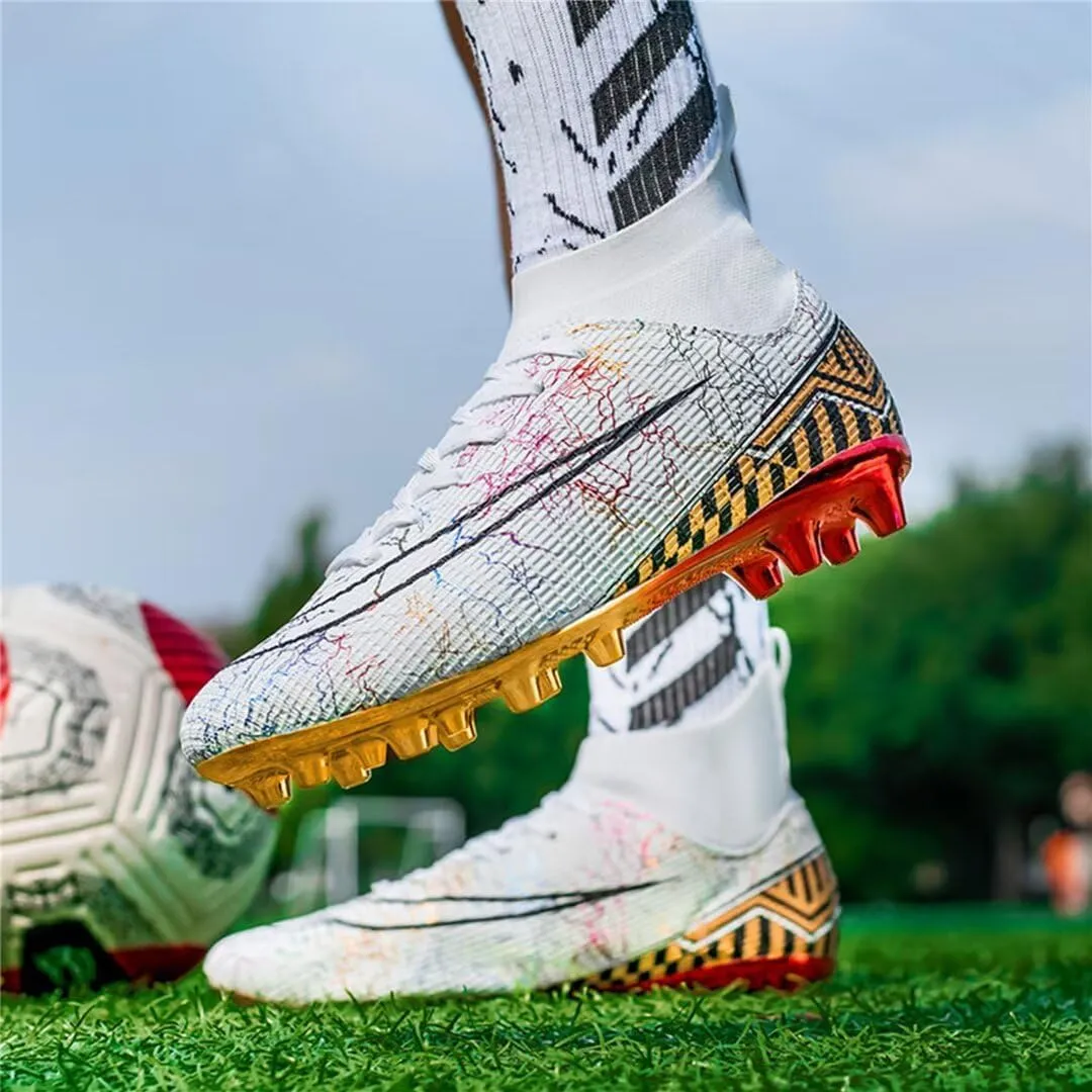 Soccer Cleats for Mens Womens Soccer Shoes High top Outdoor Footall Boots Ankle Professional Training Sneakers