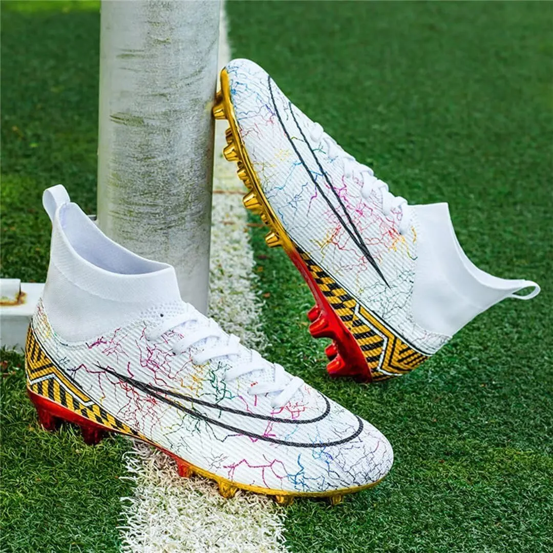Soccer Cleats for Mens Womens Soccer Shoes High top Outdoor Footall Boots Ankle Professional Training Sneakers