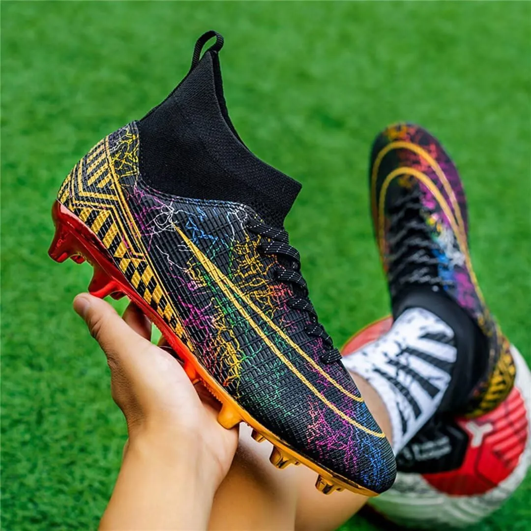 Soccer Cleats for Mens Womens Soccer Shoes High top Outdoor Footall Boots Ankle Professional Training Sneakers