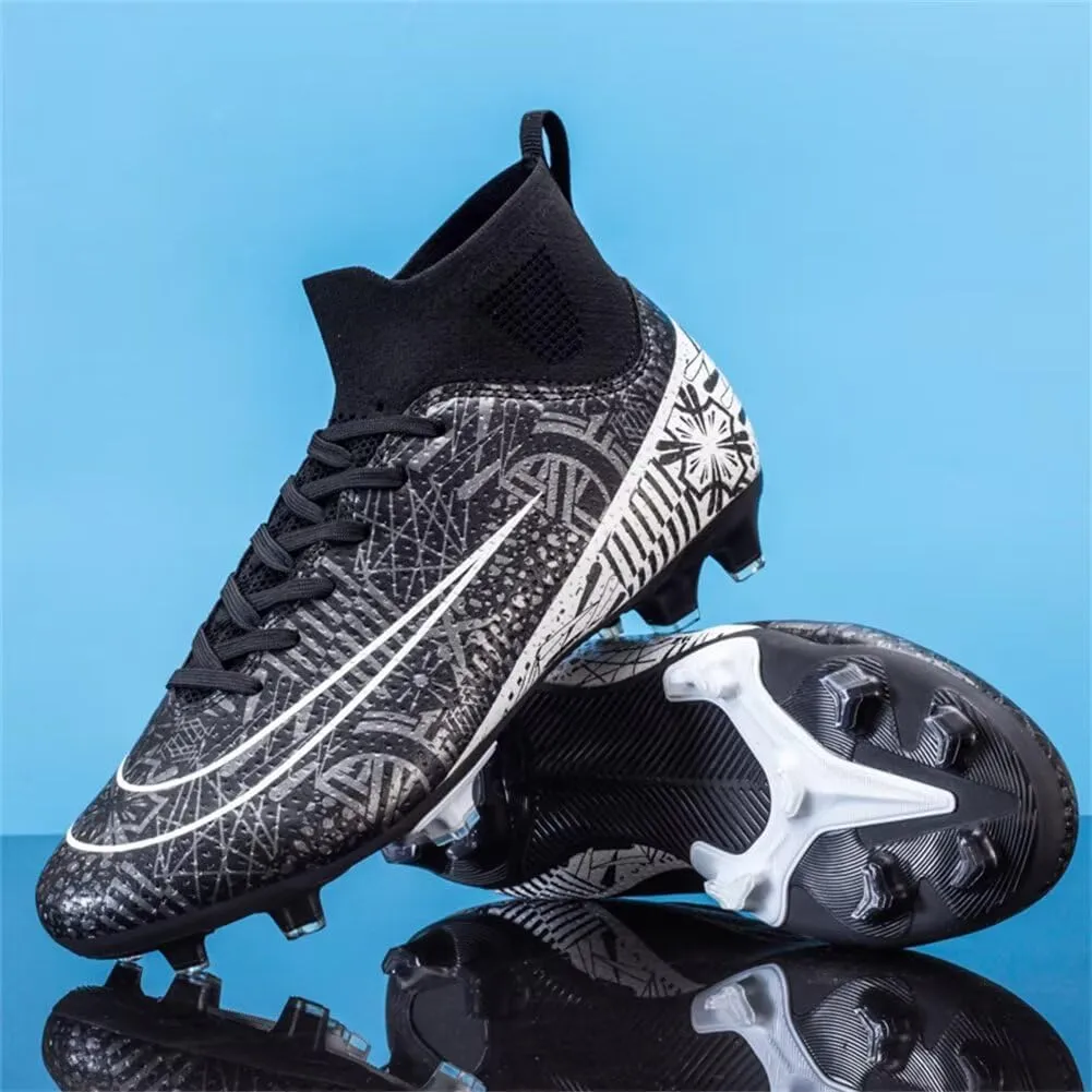 Soccer Cleats for Mens Womens Soccer Shoes High top Outdoor Footall Boots Ankle Professional Training Sneakers