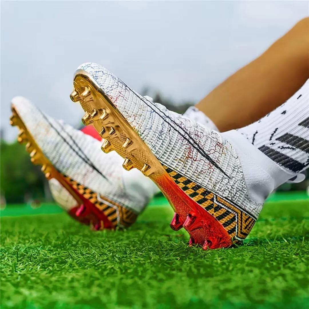 Soccer Cleats for Mens Womens Soccer Shoes High top Outdoor Footall Boots Ankle Professional Training Sneakers