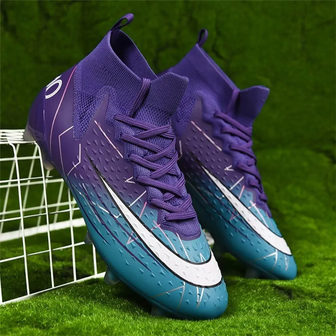 Soccer Cleats for Mens Womens Soccer Shoes High top Outdoor Footall Boots Ankle Professional Training Sneakers