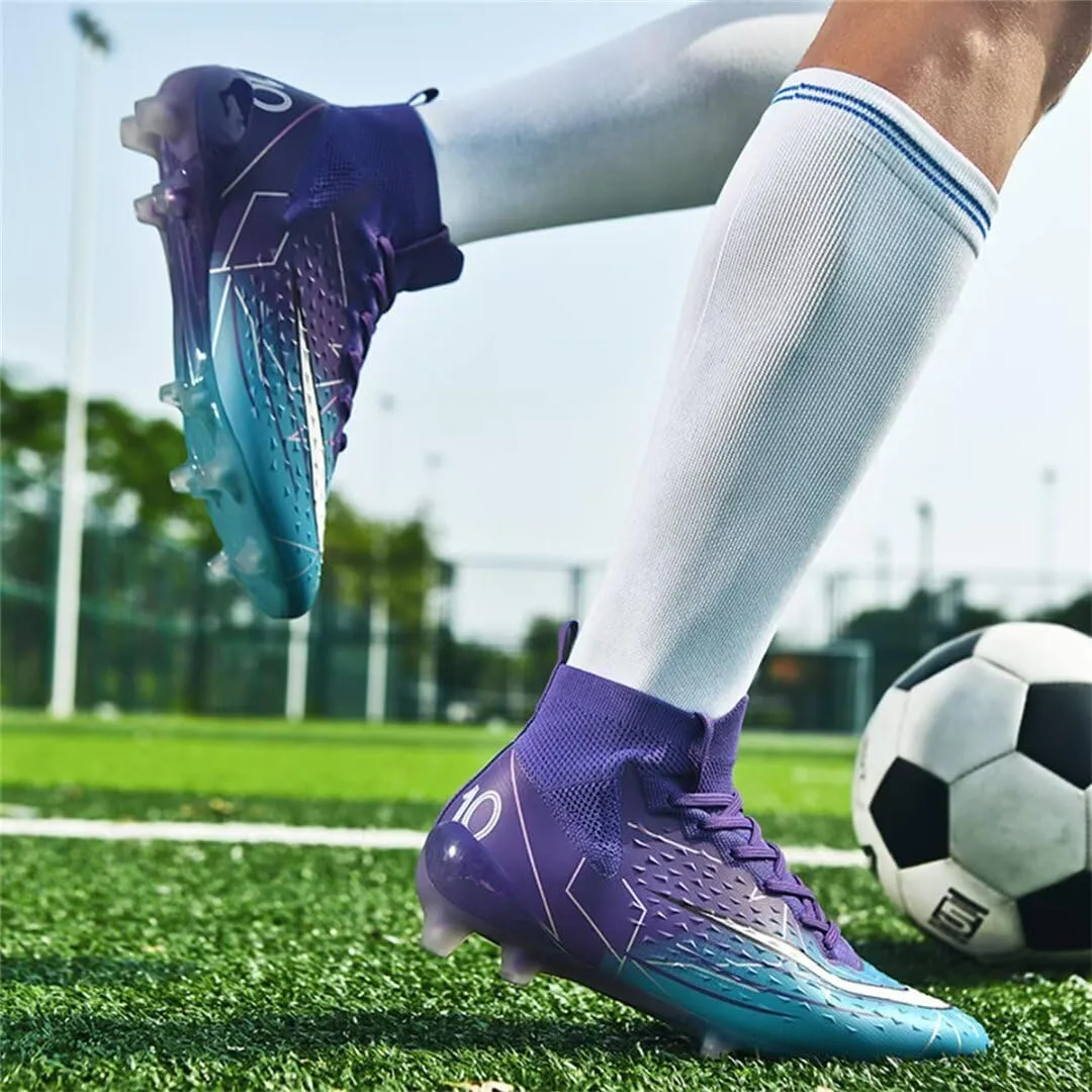 Soccer Cleats for Mens Womens Soccer Shoes High top Outdoor Footall Boots Ankle Professional Training Sneakers