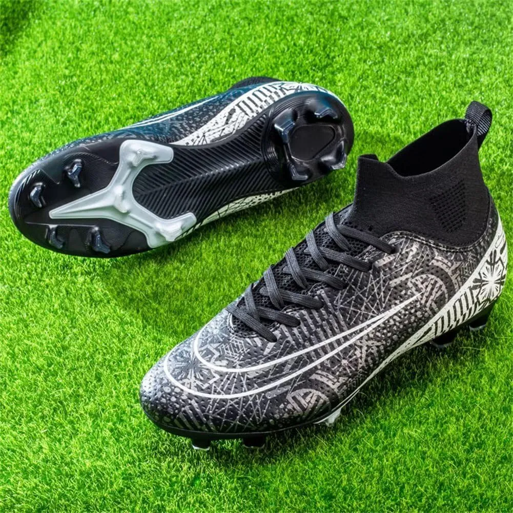 Soccer Cleats for Mens Womens Soccer Shoes High top Outdoor Footall Boots Ankle Professional Training Sneakers