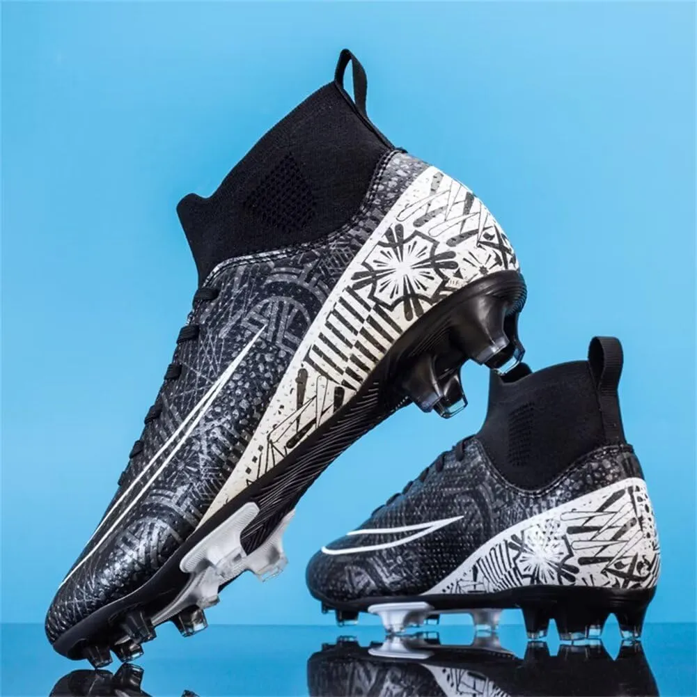 Soccer Cleats for Mens Womens Soccer Shoes High top Outdoor Footall Boots Ankle Professional Training Sneakers