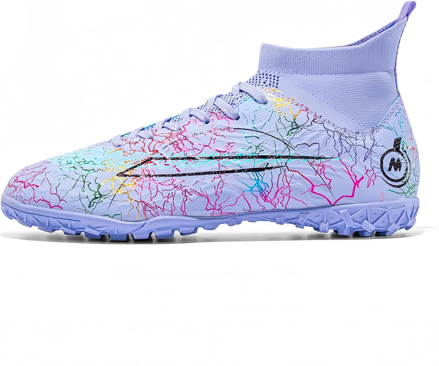 Soccer Cleats for Mens Womens Turf Soccer Shoes Indoor Footall Cleats High Ankle TF AG FG Football Boots Wide Training Sneaker