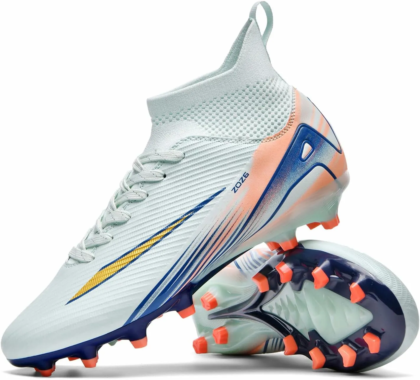 Soccer Cleats for Mens Womens Turf Soccer Shoes Indoor Unisex Football Boots AG FG TF Wide Training Sneaker Outdoor (2501 AG Yue 42)